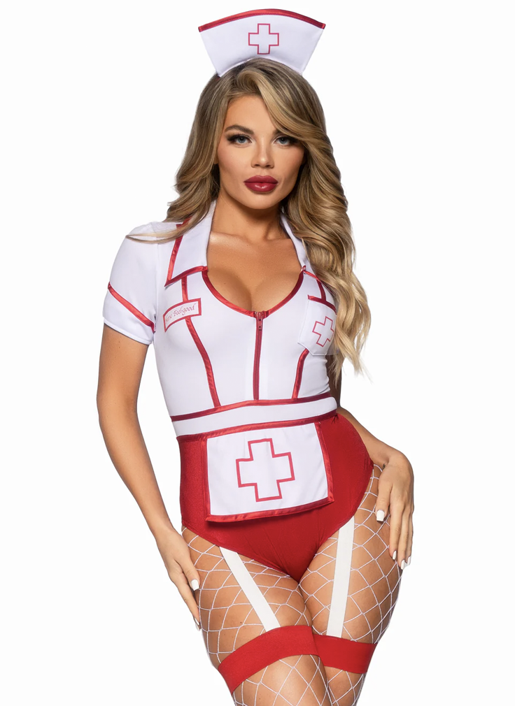 87086 Nurse Feelgood Red Costume