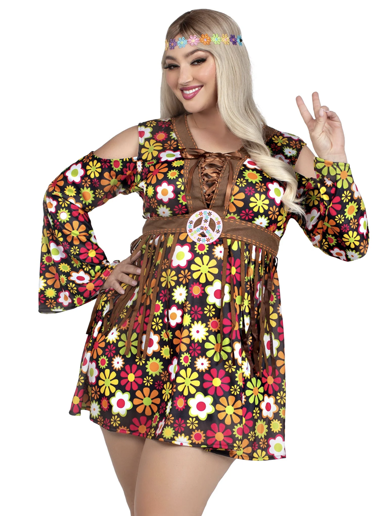 85610x Plus Starflower Hippie Costume