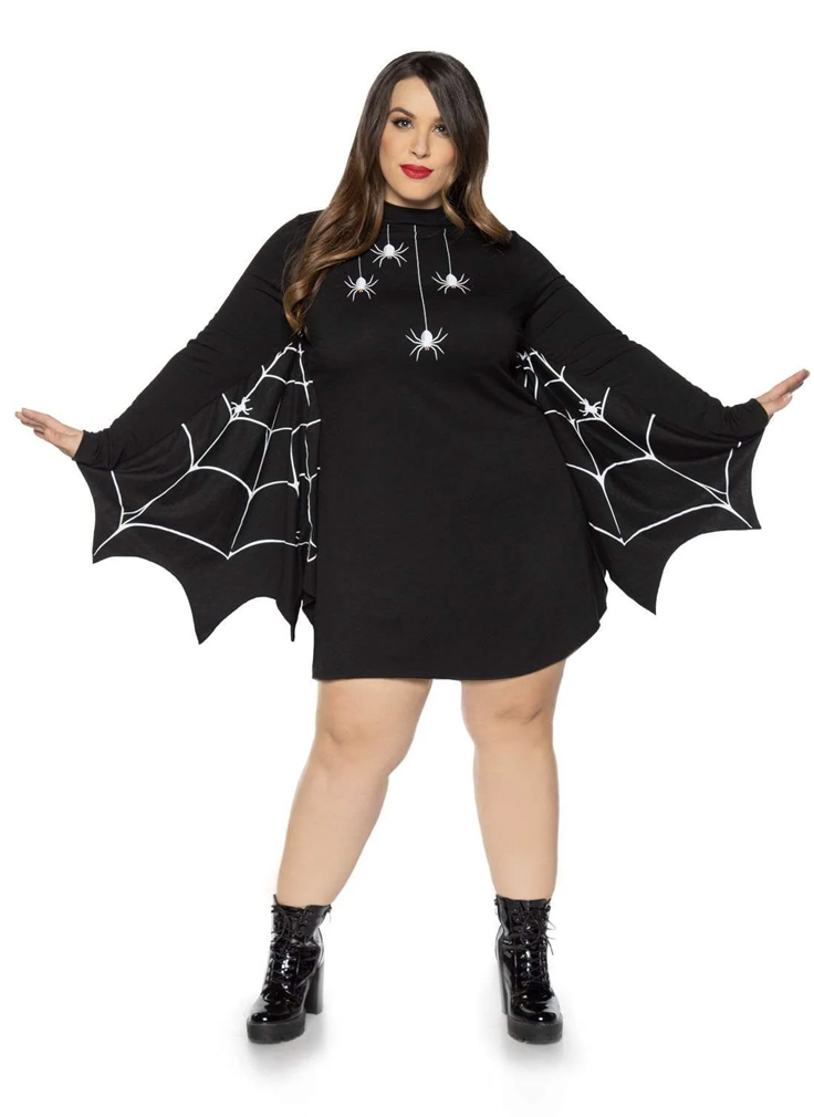 86885x Plus Spider T-Shirt Dress