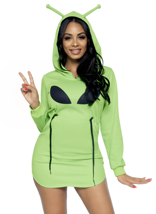 87077 Alien Hoodie Fleece Dress