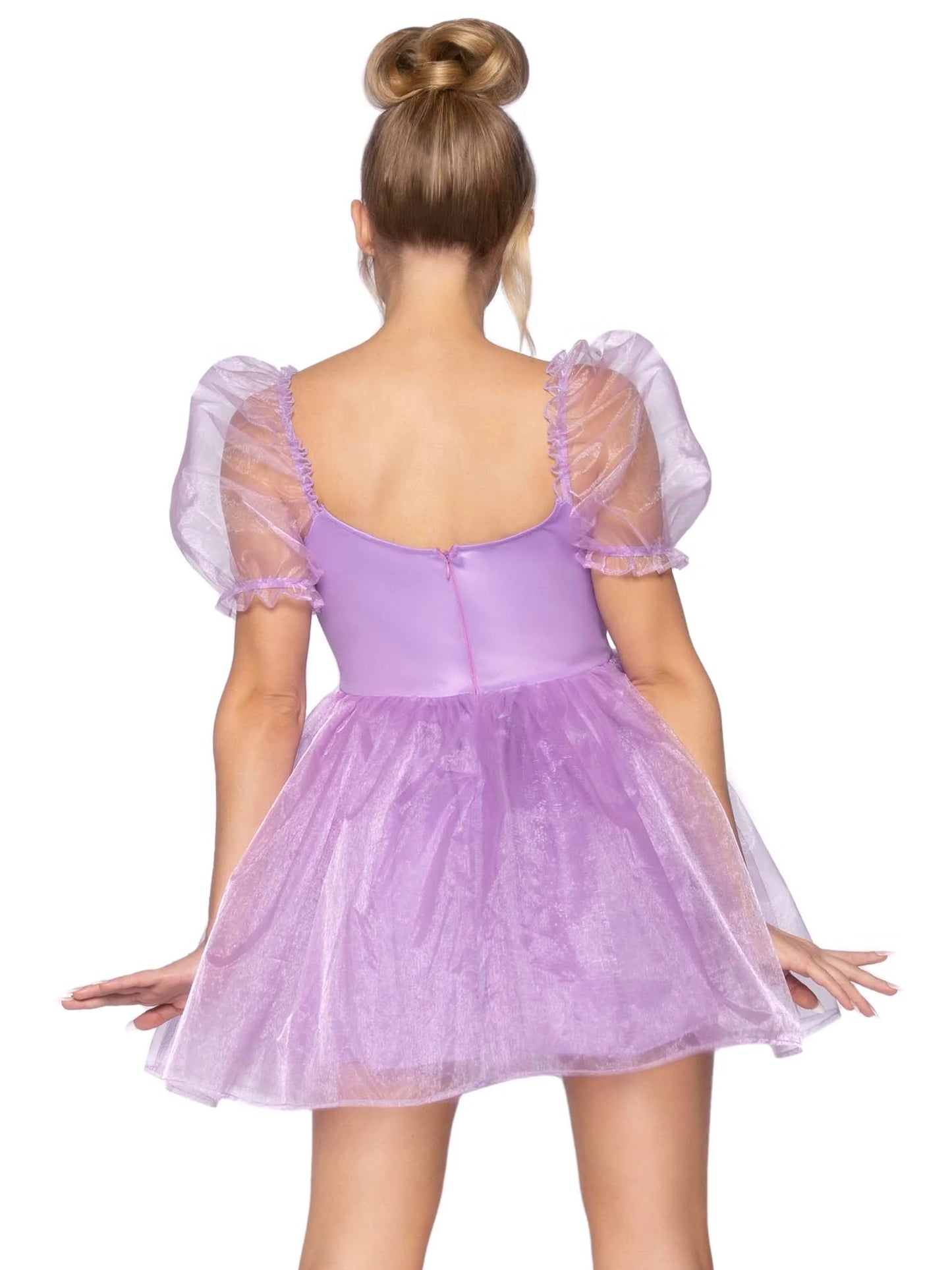87105 Lavender Frosted Organza Babydoll Dress