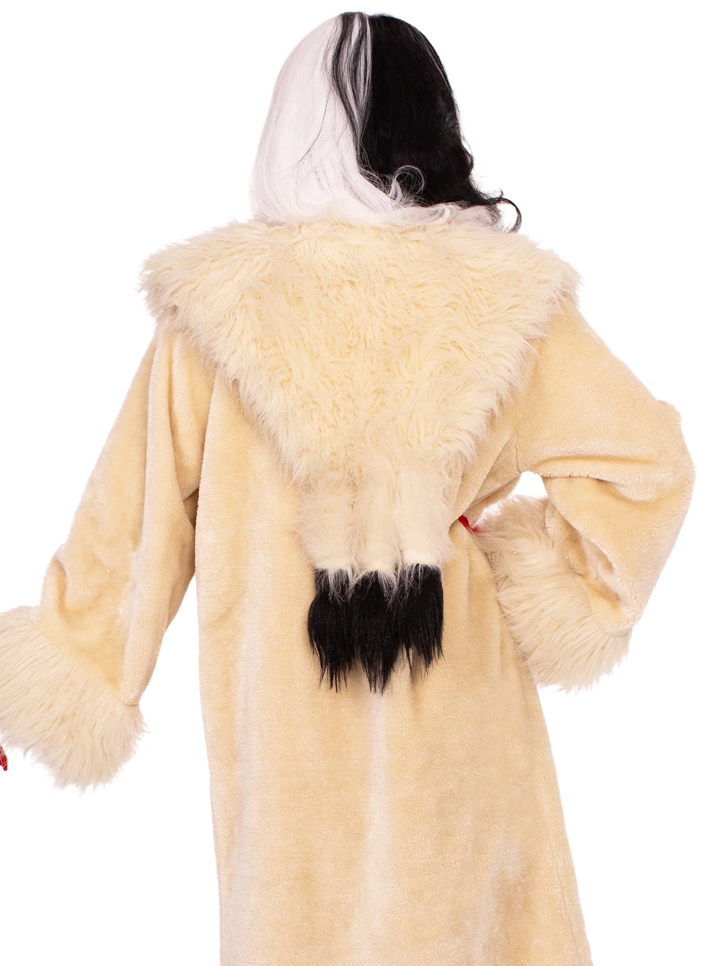 87309 Villainess Satin Lined Faux-Fur Coat