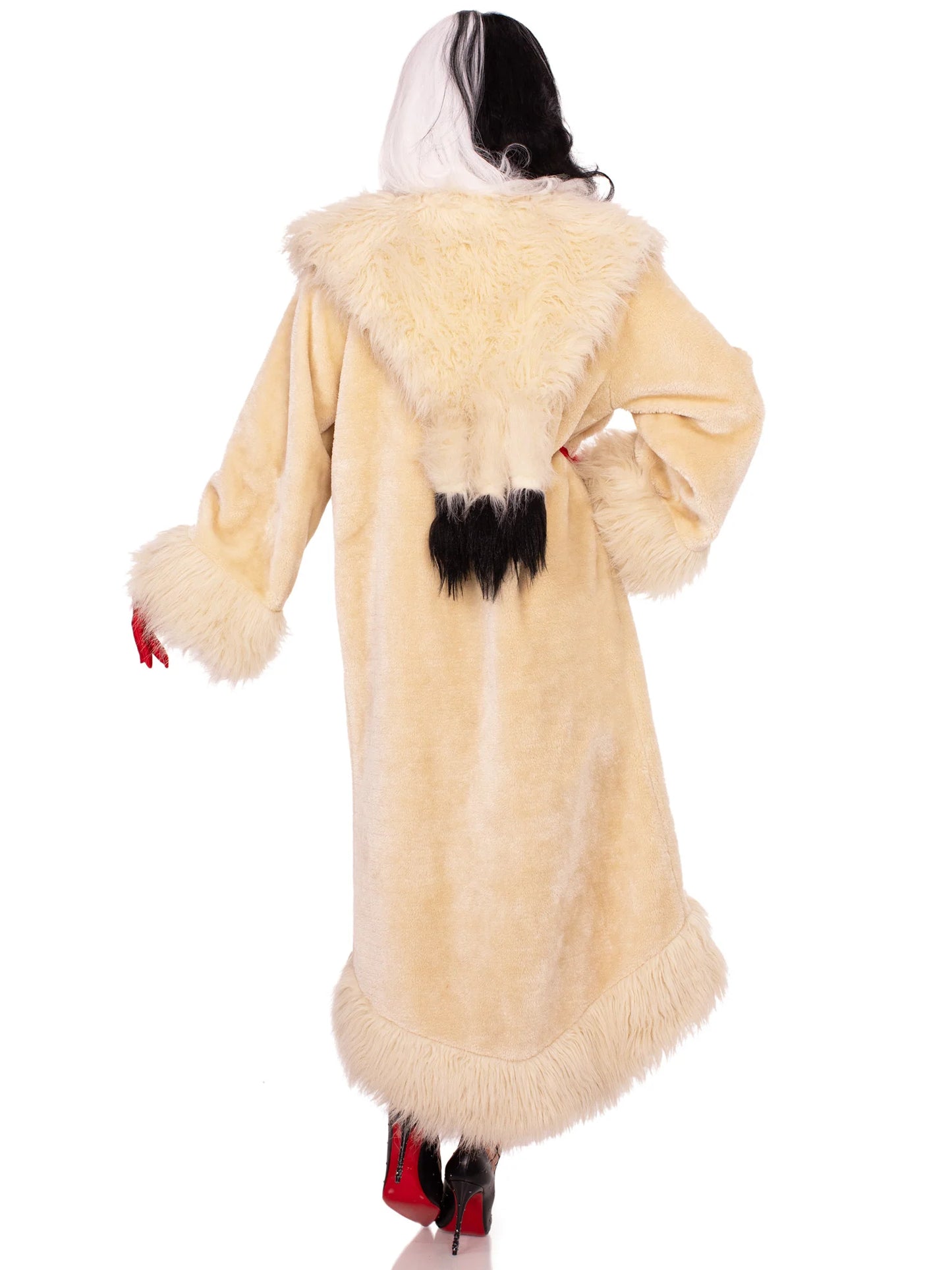 87309 Villainess Satin Lined Faux-Fur Coat