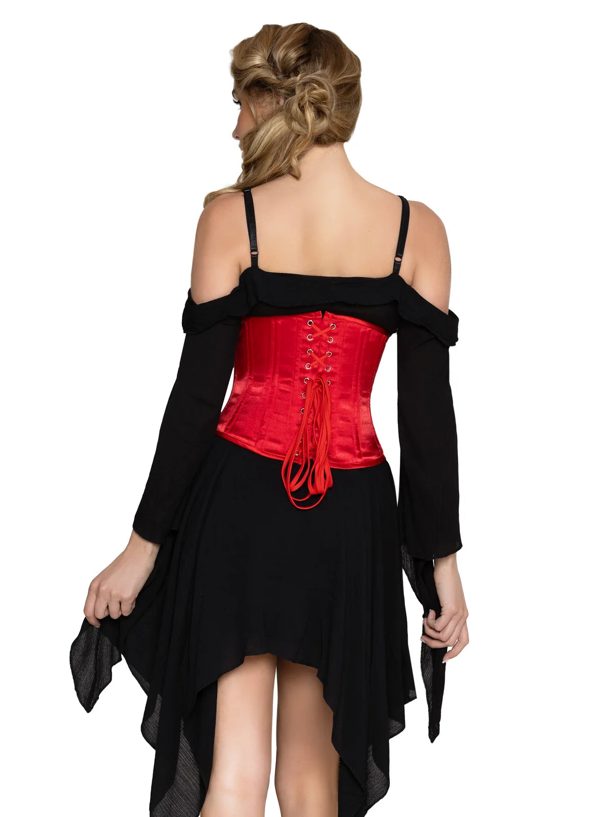 87385 Cincher de Cintura de Satín con Varillas de Acero red