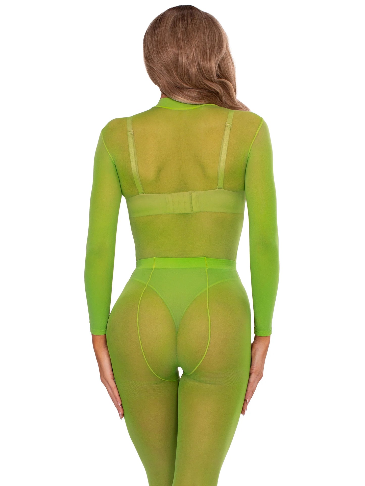 89358 Snap Crotch Sheer Bodysuit Set