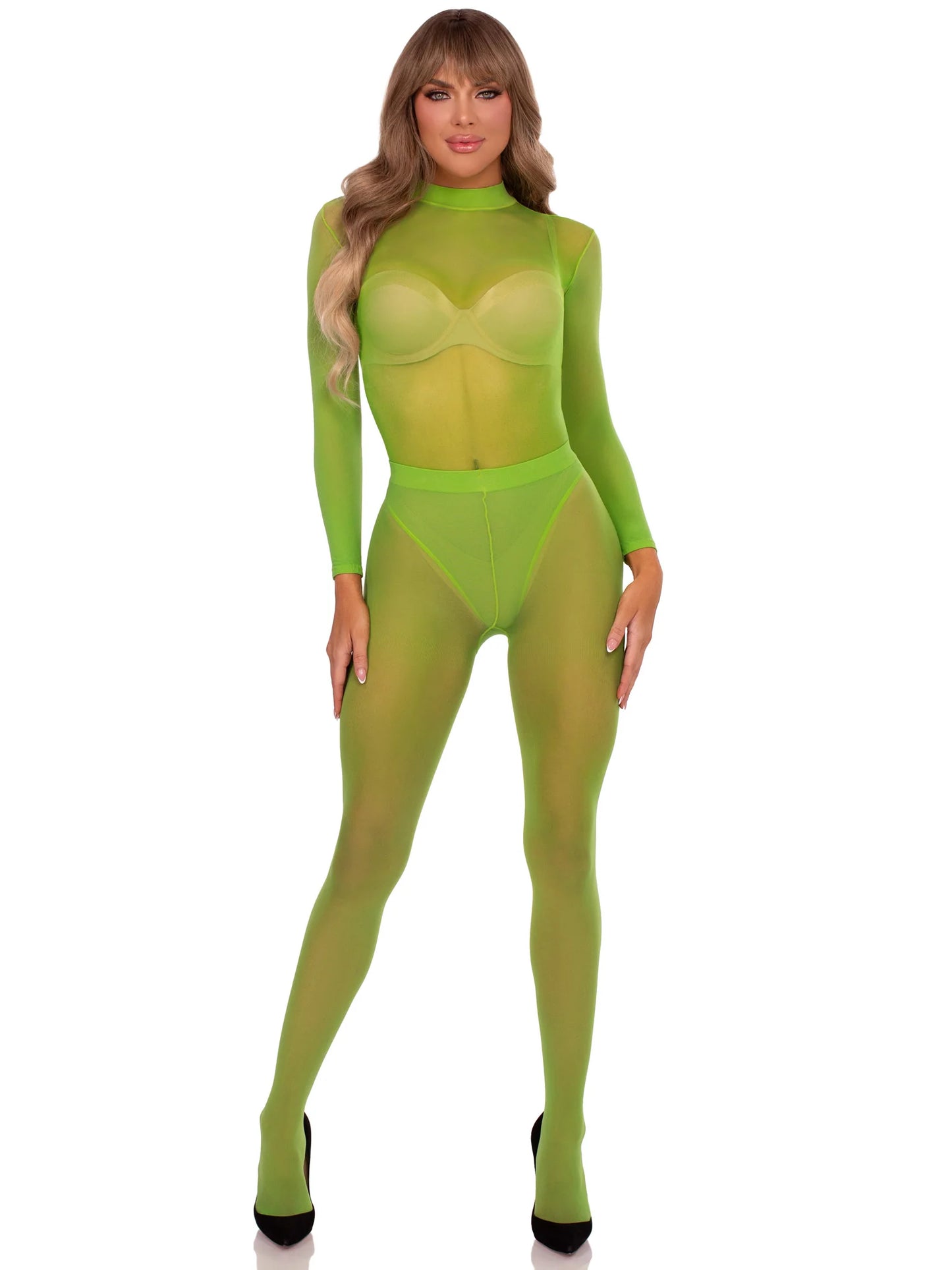 89358 Snap Crotch Sheer Bodysuit Set