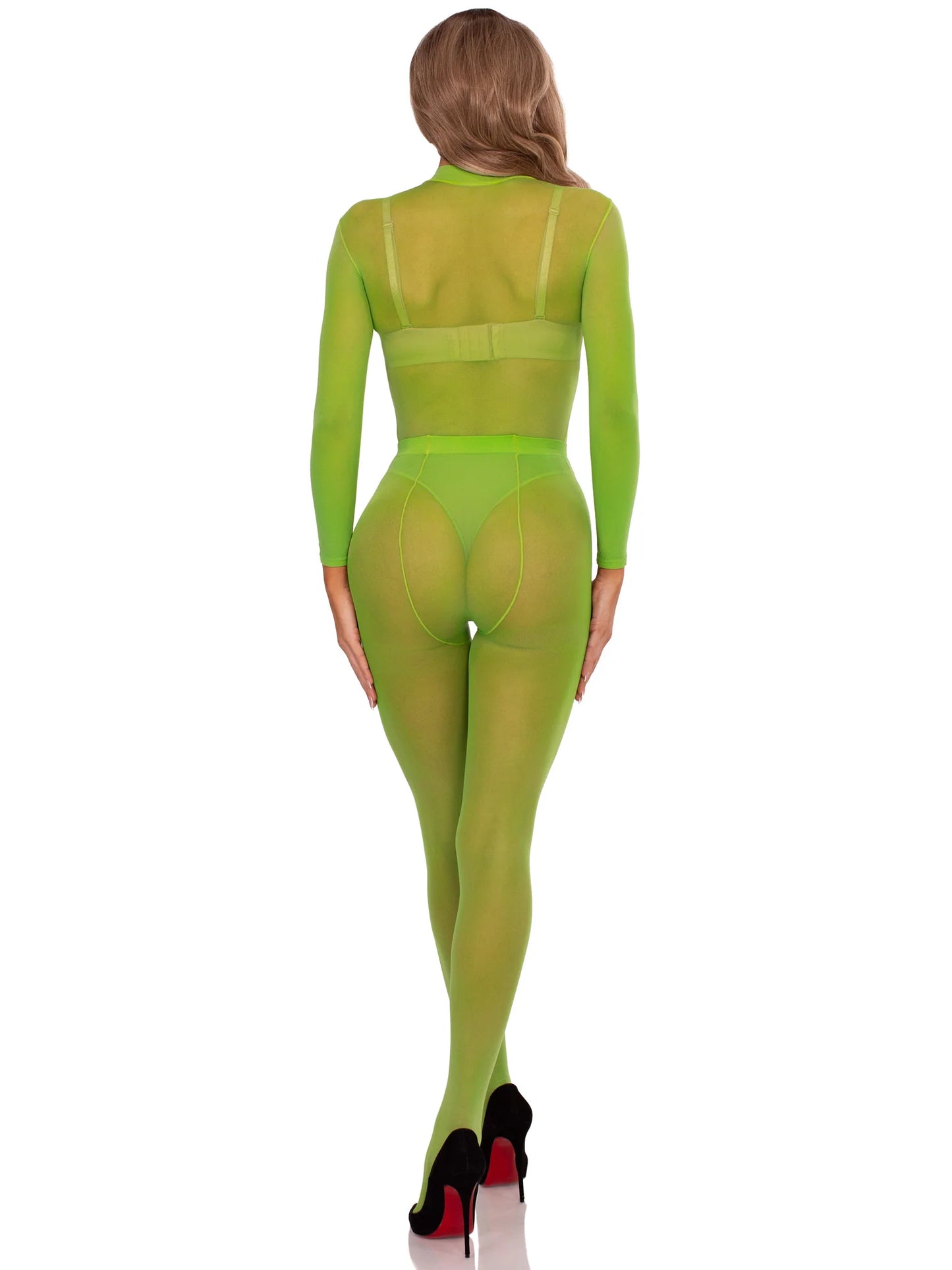89358 Snap Crotch Sheer Bodysuit Set