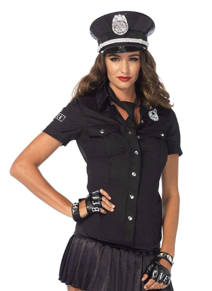2640 Police Shirt with Badge Accents and Tie