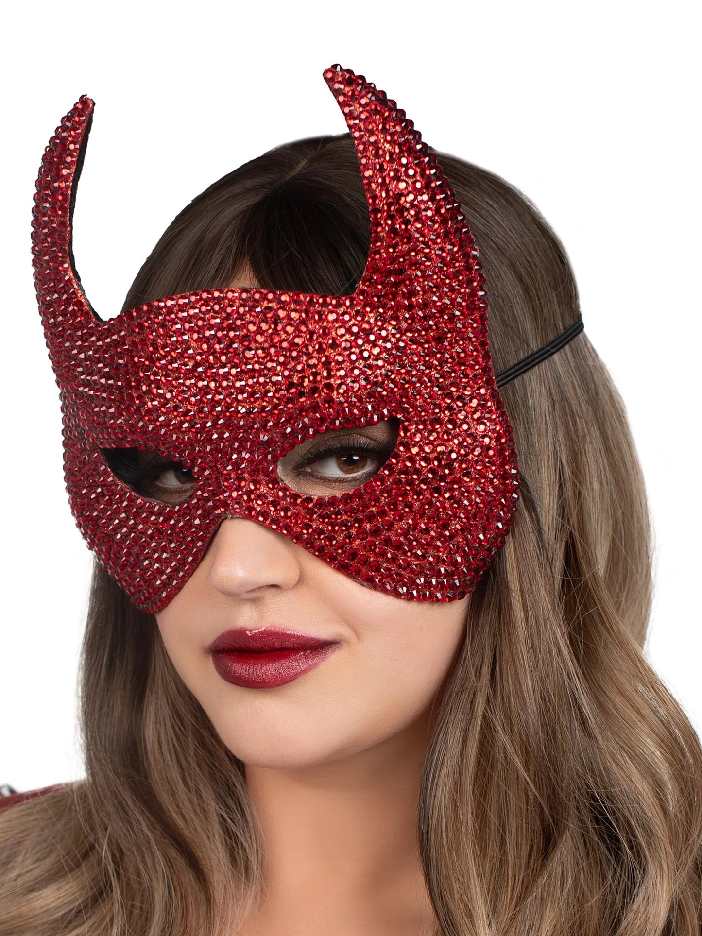 A2893 Rhinestone Devil Mask