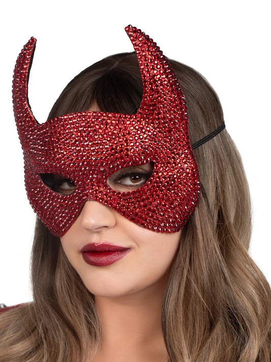 A2893 Rhinestone Devil Mask