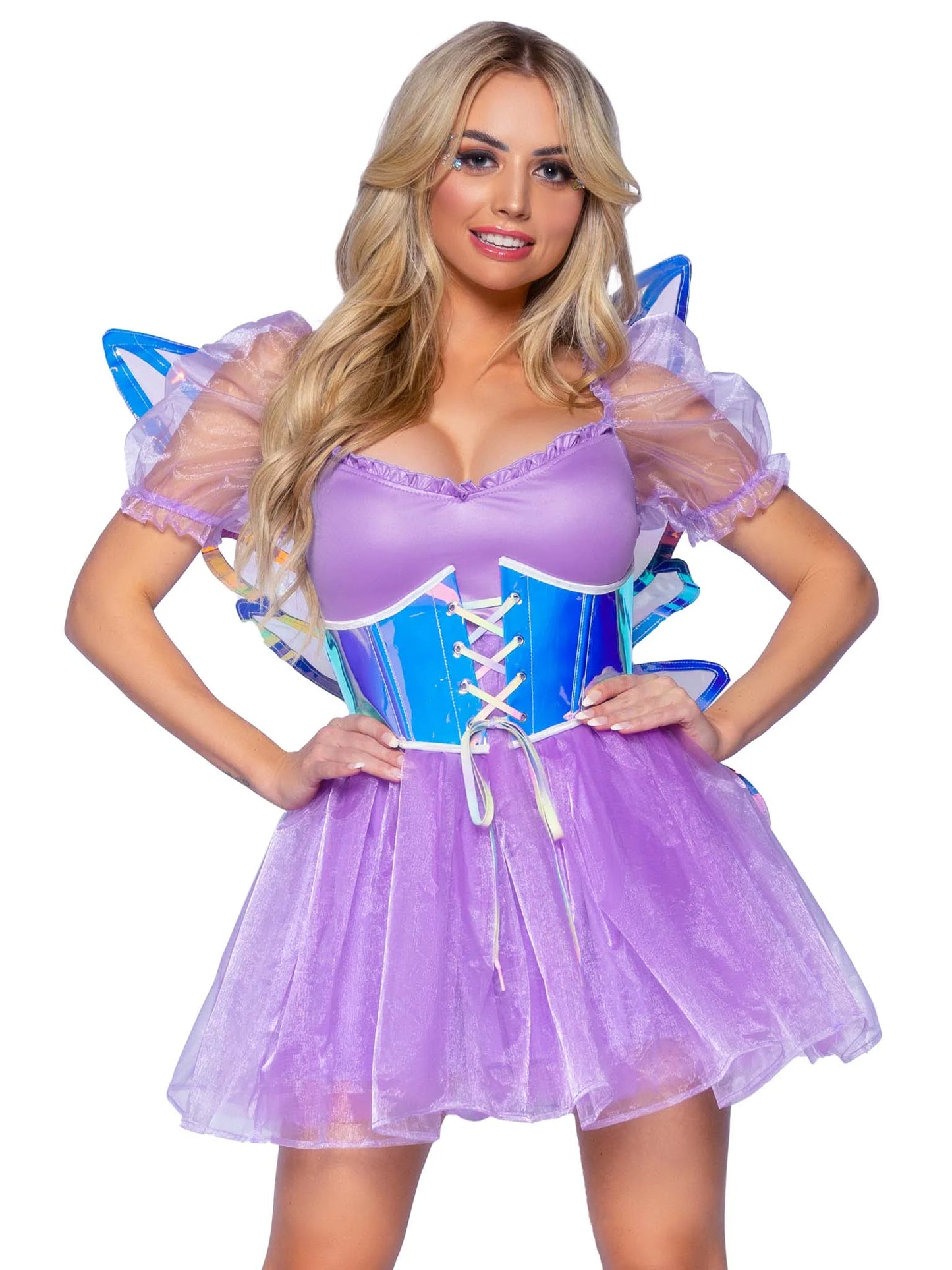 A2905 Iridescent Waist Cincher Fairy Wings