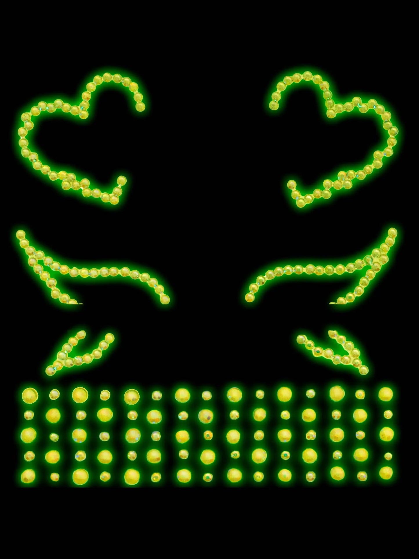 Eye046 Ayla Glow in the Dark Face Jewels Sticker