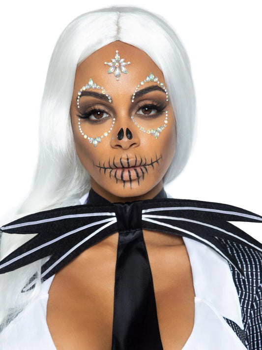 Eye032 Skeleton Rhinestone Stick-On Jewels