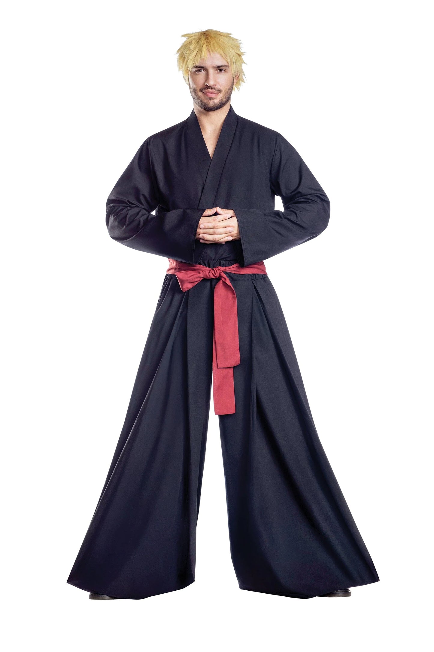 13834 Dreamguy Samurai Kimono-Inspired Woven Wrap Shirt Men’s Costume
