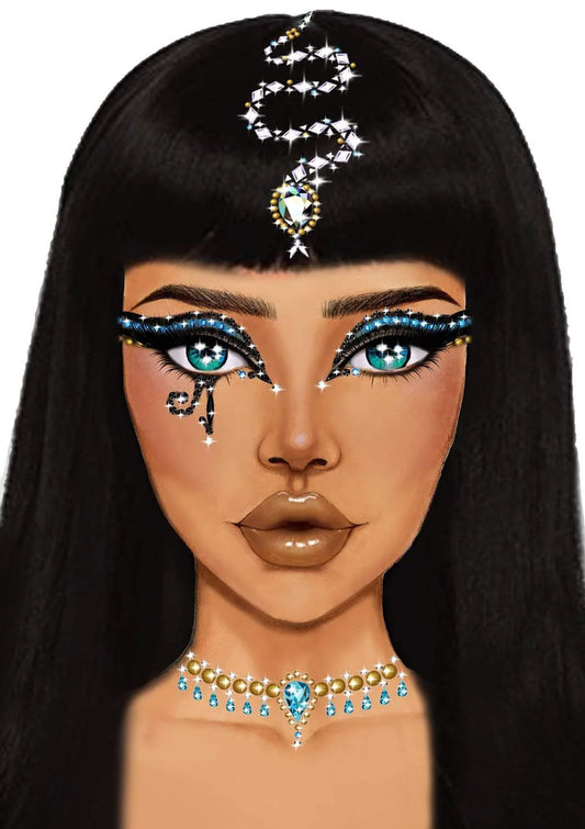 EYE034 Cleopatra Rhinestone Stick-On Jewels