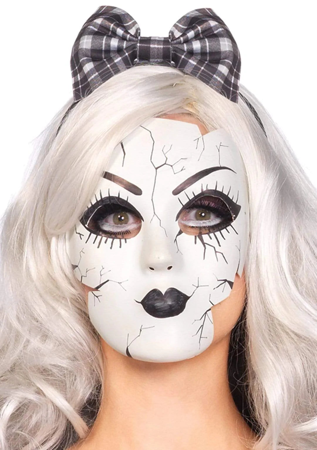 A2757 Creepy Porcelain Doll Mask With Strap