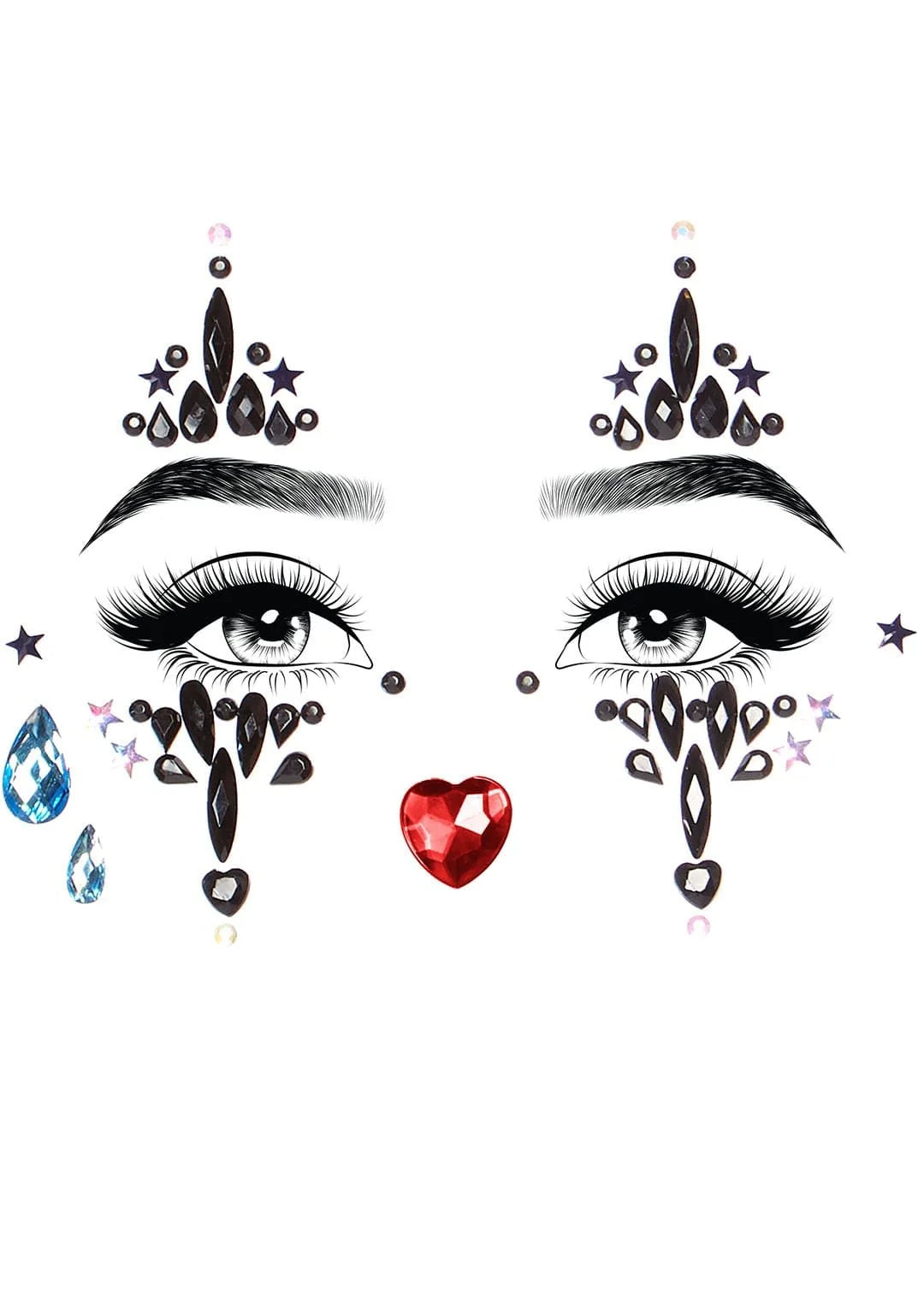 EYE025 Sticker de Joyitas Arlequín