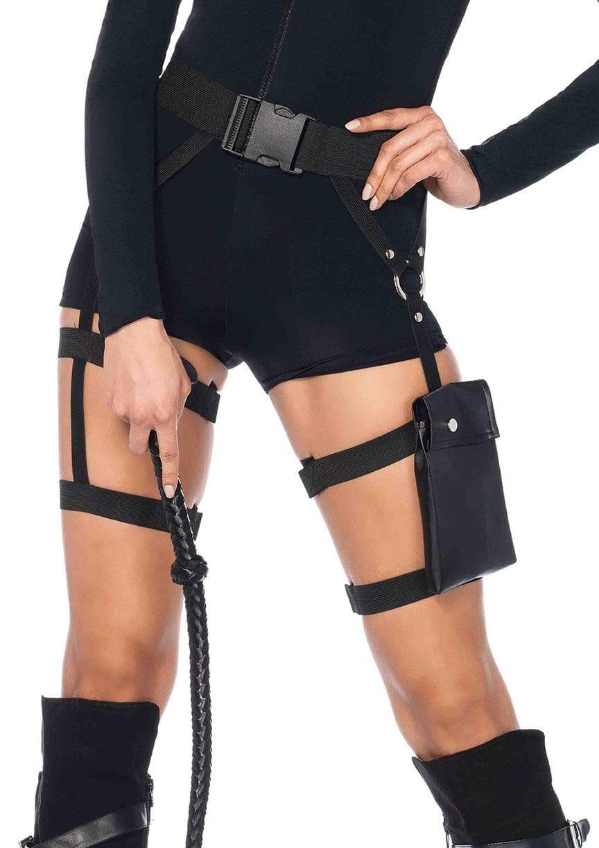 A2774 Multi Strap Garter Utility Belt With Pocket