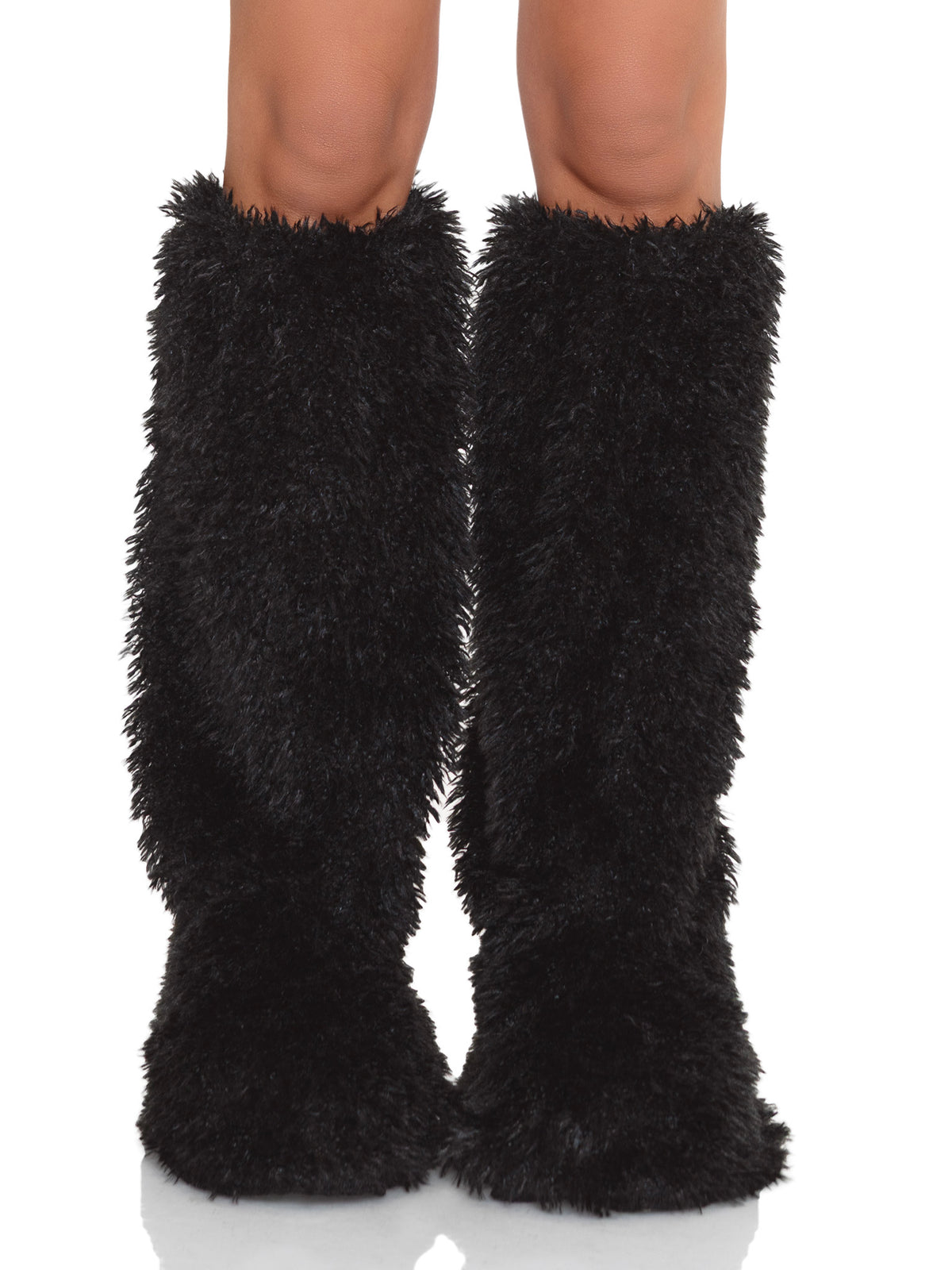 3938 Furry Boot Covers black