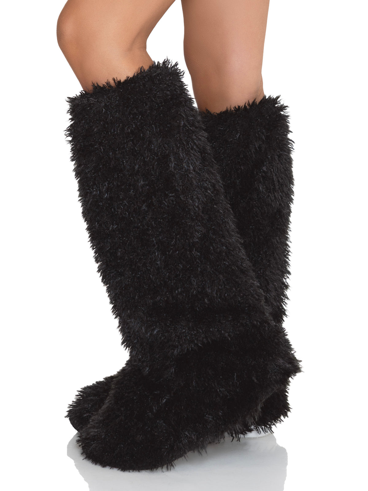 3938 Furry Boot Covers black