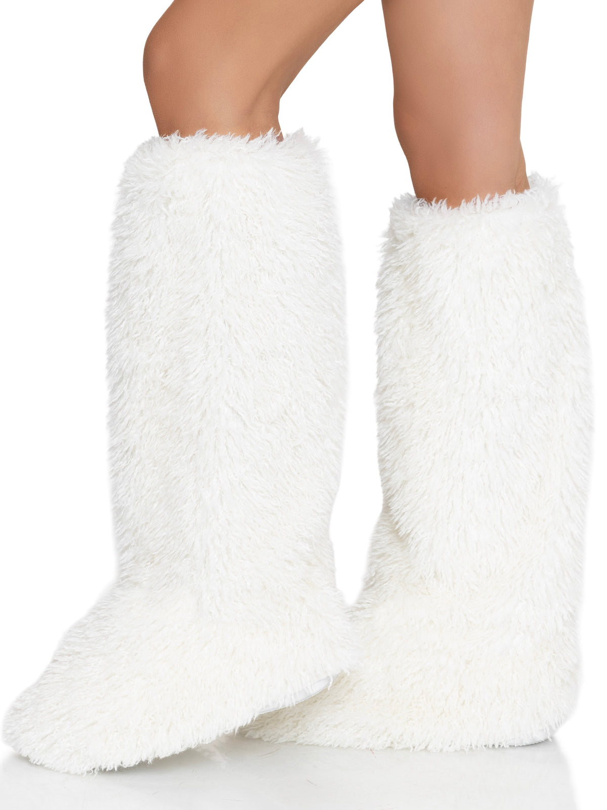3938 Furry Boot Covers white