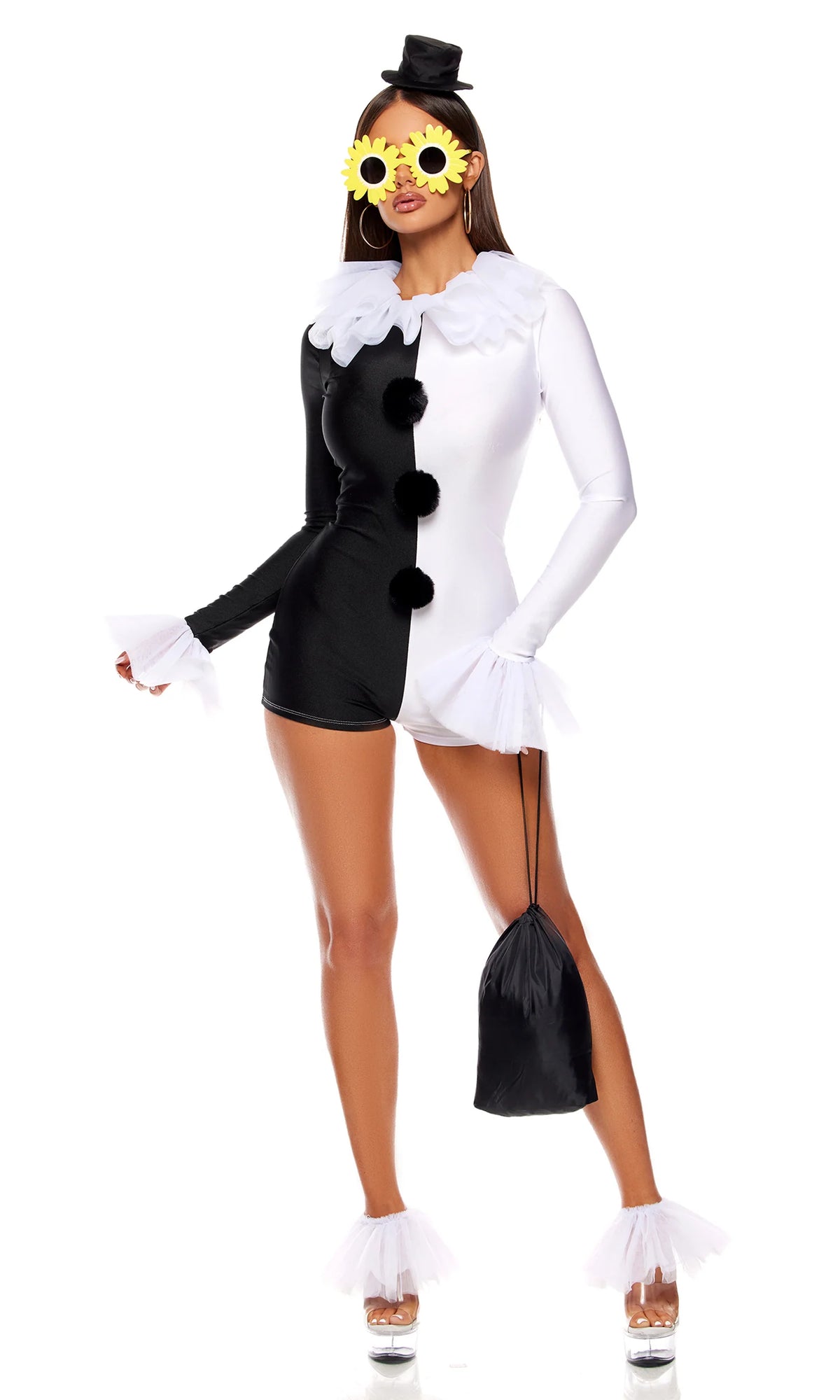 555371 Terrified 5-Piece Women's Clown Costume