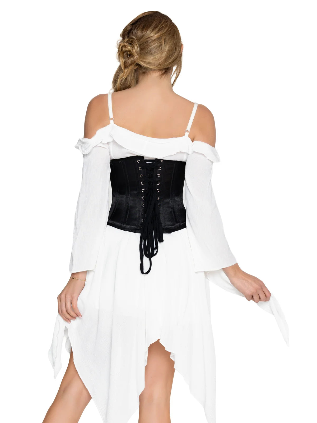87385 Cincher de Cintura de Satín con Varillas de Acero