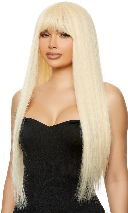 991554 Blonde Straight Wig with Bangs
