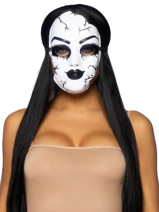 A2757 Creepy Porcelain Doll Mask With Strap