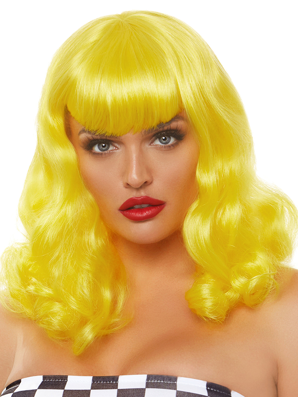 a2760 Peluca Retro Bob Rizado de 16"
