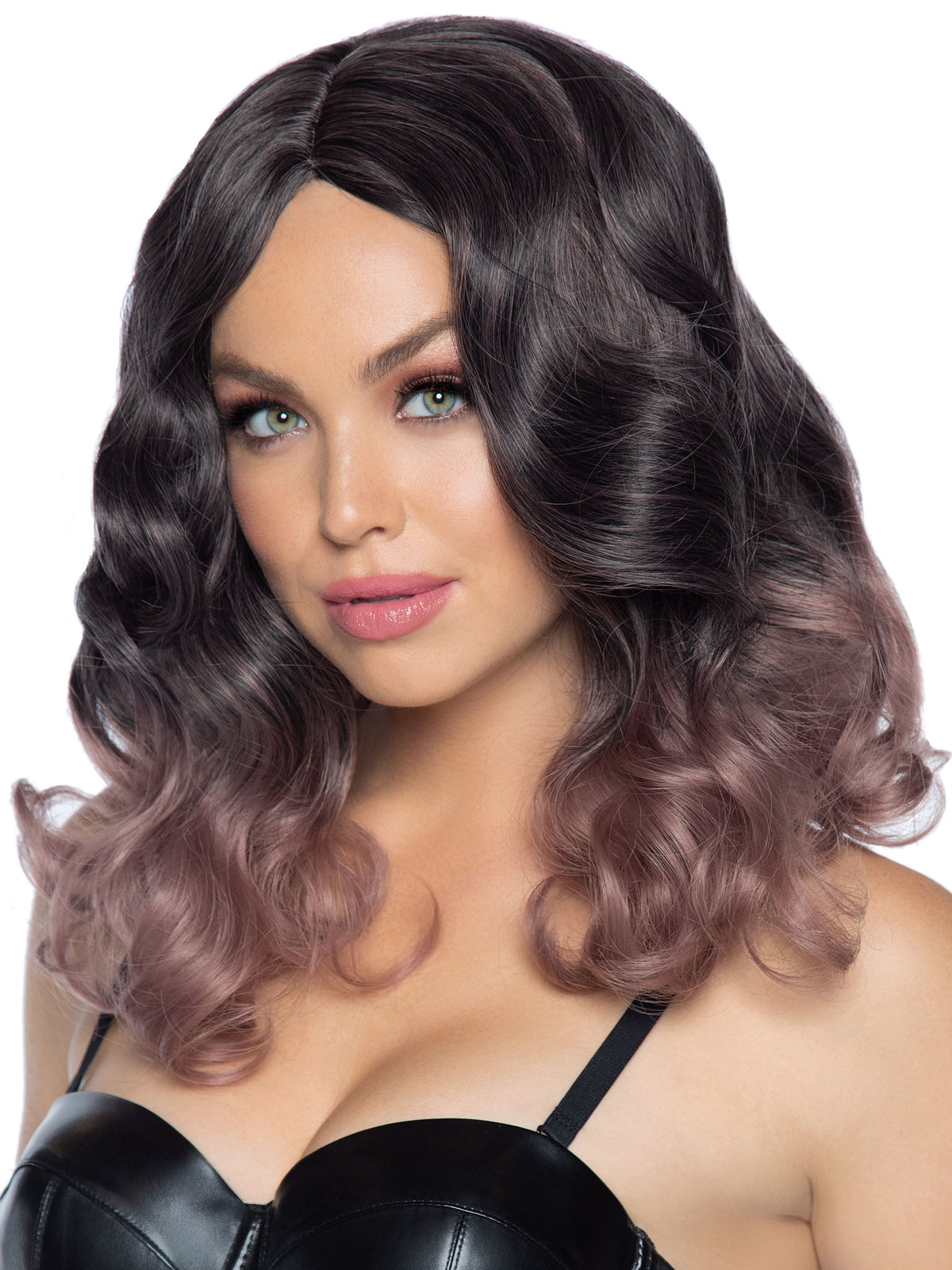 a2865 Peluca Bob Largo Rizado Ombré de 18"
