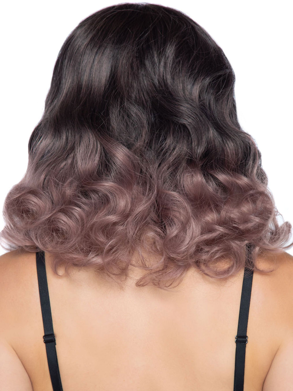 a2865 Peluca Bob Largo Rizado Ombré de 18"