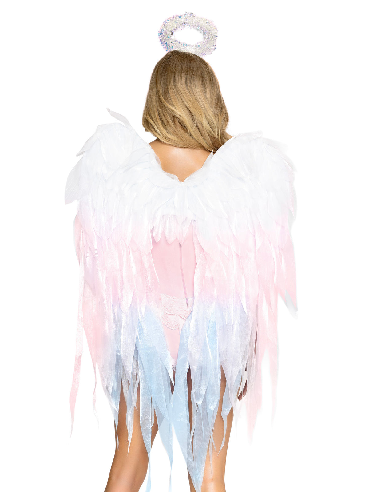 A2924 Angel Ombre Chiffon Wings and Halo Headband.
