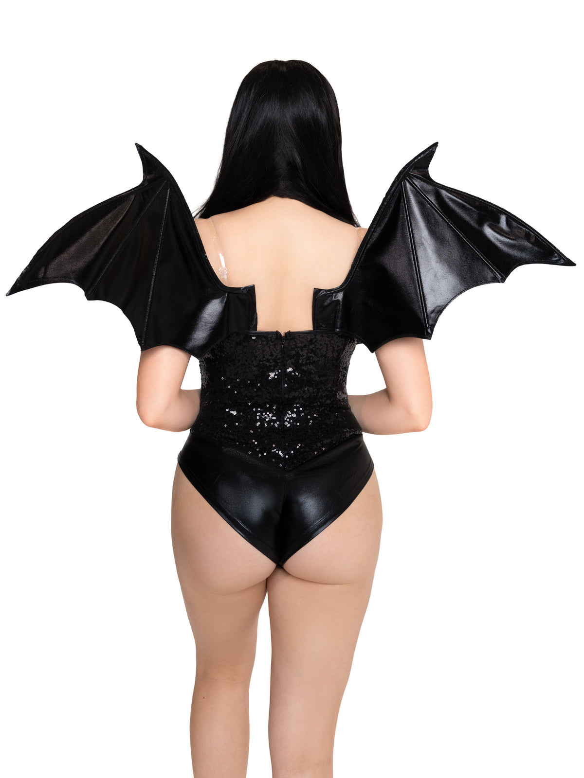 A2927 Alas de Murciélago Strapless Efecto Mojado