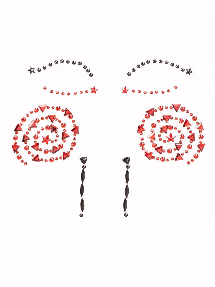 Eye049 Puppet Face Jewels Sticker