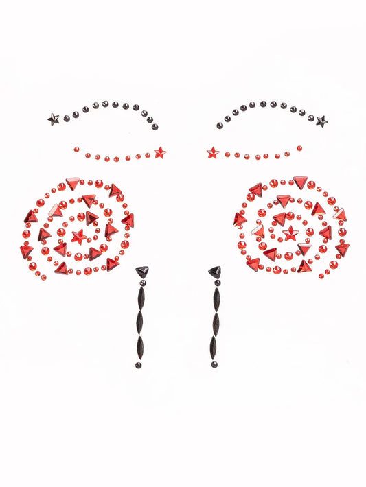 Eye049 Puppet Face Jewels Sticker