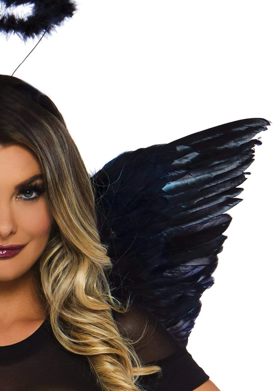 2065 Feather Angel Wings & Halo Accessory Kit Black