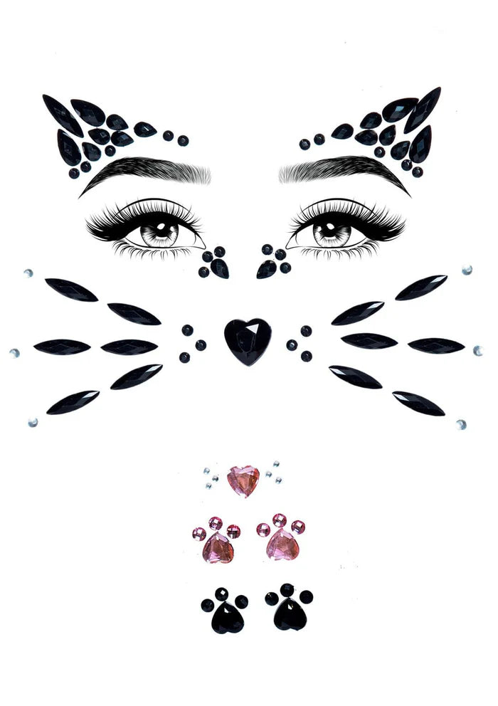 Eye031 Animal Rhinestone Stick-On Jewels
