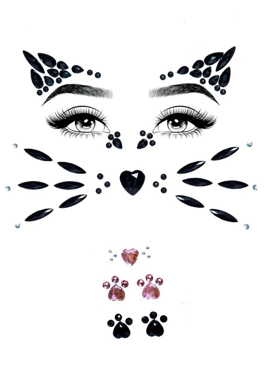 Eye031 Animal Rhinestone Stick-On Jewels