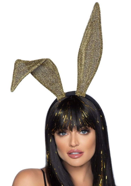 2770 Glitter Bunny Ear Headband Gold