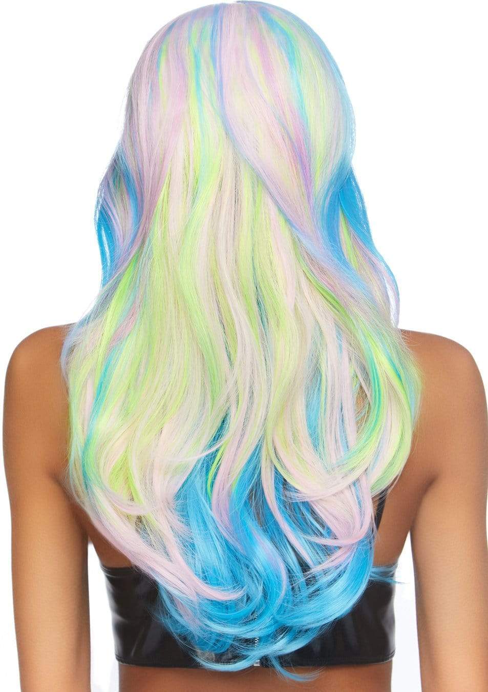 a2833 Peluca larga ondulada Mystic Hue multicolor de 27"