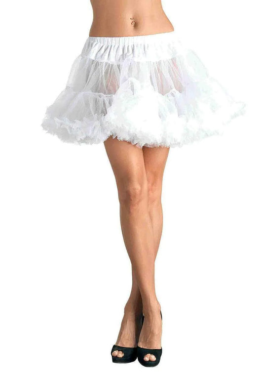 8990 Layered Tulle Petticoat Costume Skirt White