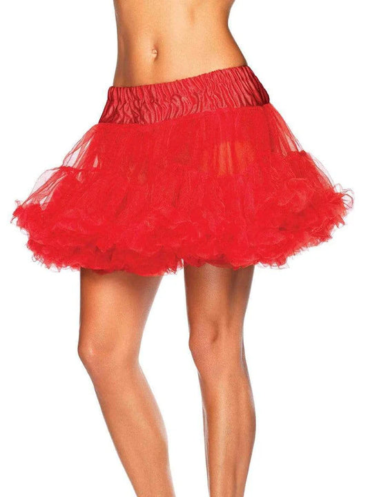 8990 Layered Tulle Petticoat Costume Skirt red