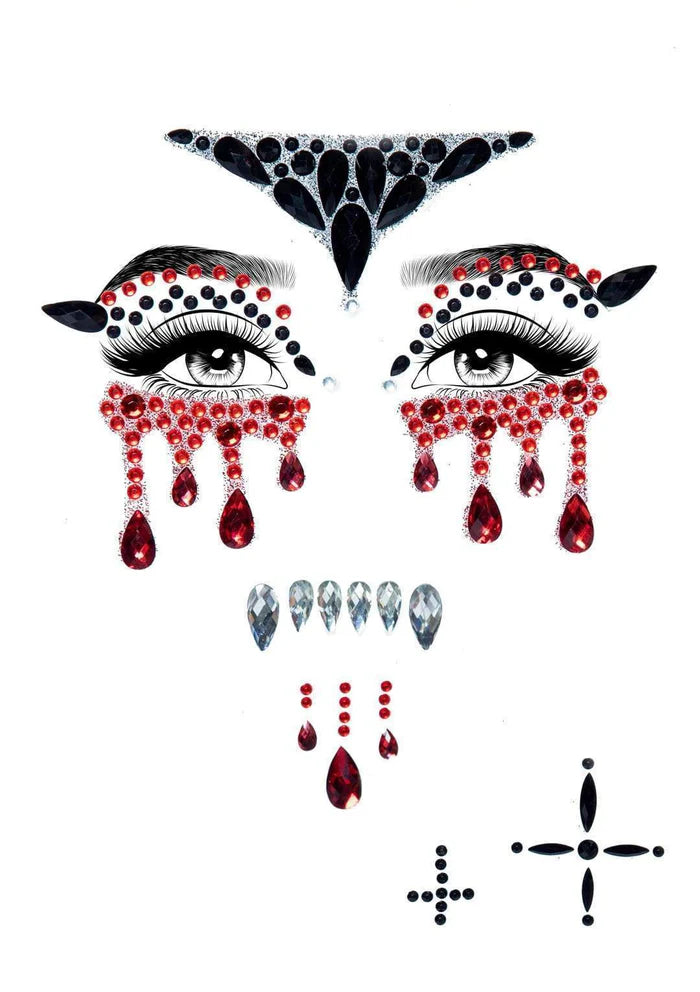 Eye037 Vampire Rhinestone Stick-On Jewels